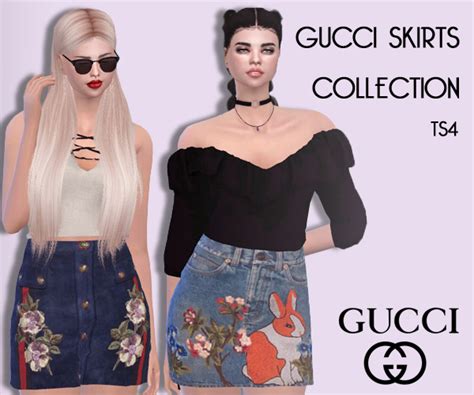 gucci brown leather skirt|gucci skirt sims 4.